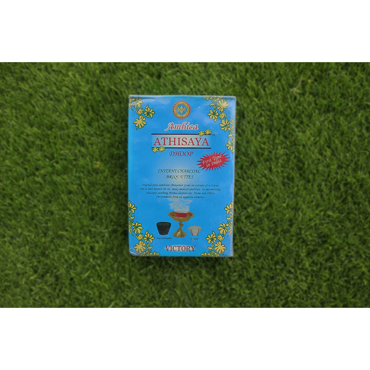 Dhoop de charbon de bois - Fumer du charbon avec du Sambrani pur pour fumer - prêt à l'usage